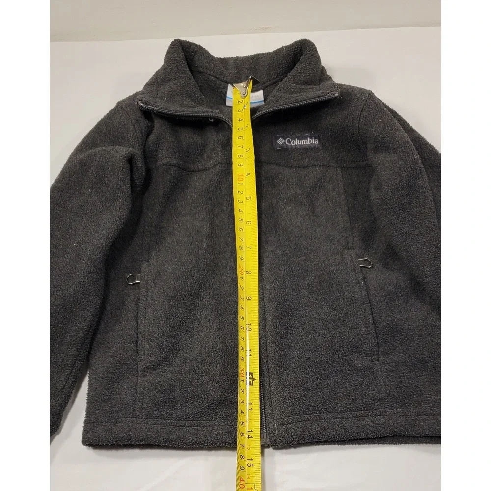 Columbia Fleece Jacket Kids Size Xxs‎ Gray Full-Zip Long Sleeve Pockets